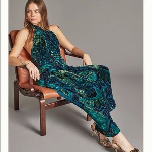 Anthropologie Halter Neck Jumpsuit